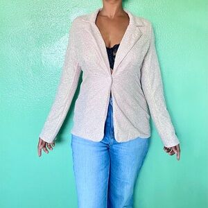 ASOS Long Sleeve Pink Shiny Blazer Women’s L